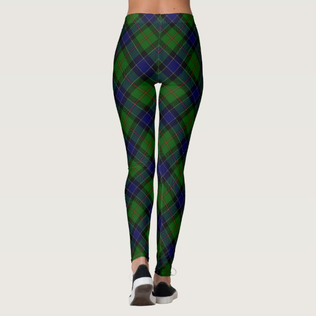 Murray tartan blue green plaid leggings (Back)