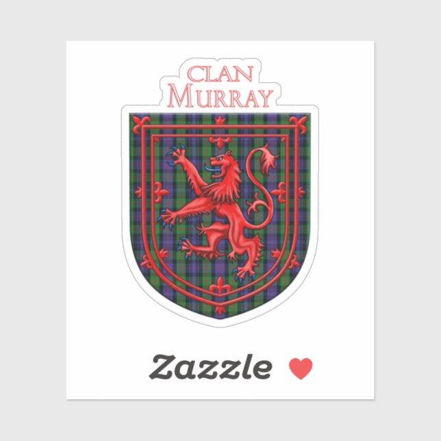 Murray Tartan Scottish Plaid Lion Rampant Sticker (Sheet)