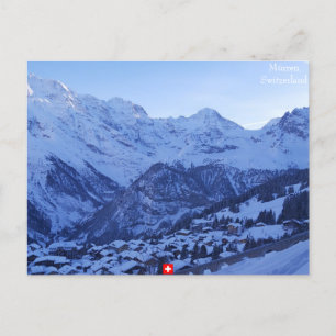 Mürren and the famous Swiss Alps Trilogy Postcard