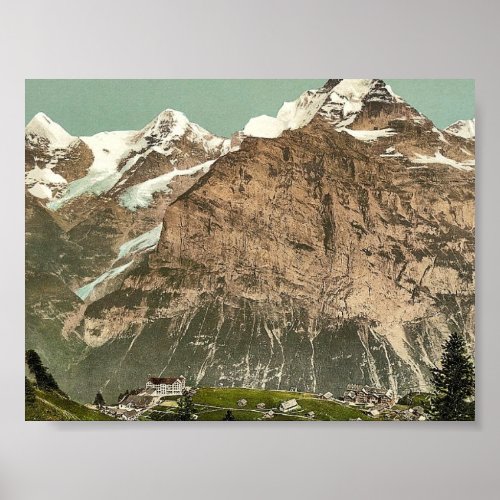 Murren general view Bernese Oberland Switzerlan Poster