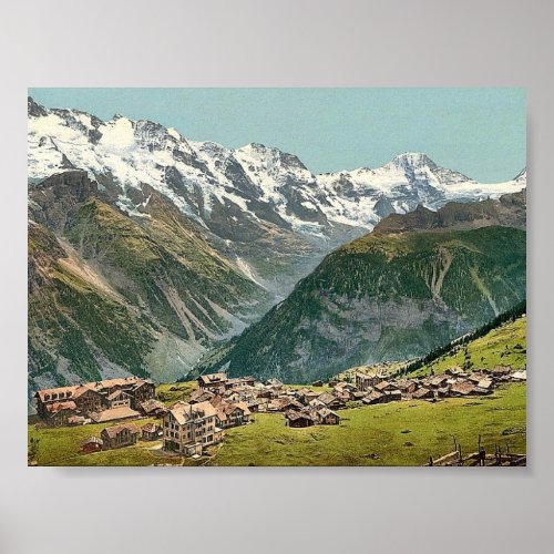 Murren general view Bernese Oberland Switzerlan Poster