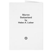 Murren in Switzerland Cards (Back)