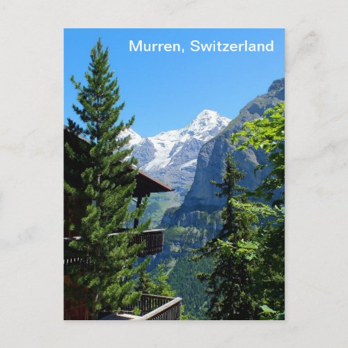 Murren in Switzerland Postcard