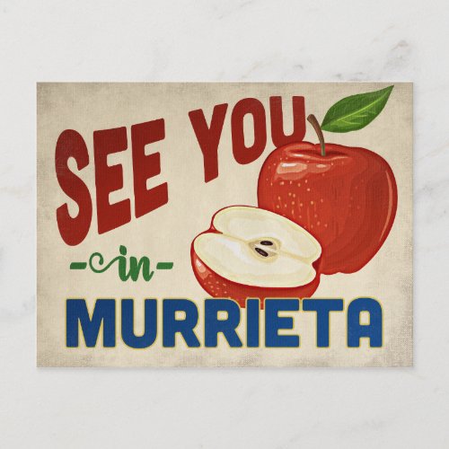 Murrieta California Apple _ Vintage Travel Postcard