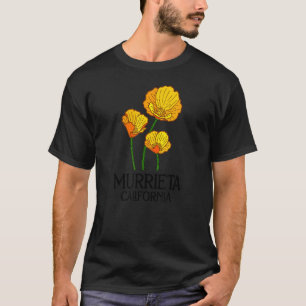 Murrieta California CA Poppy Flower State City Vin T-Shirt