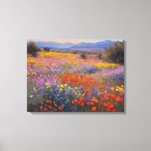 Murrietta Wildflower Fields Super Bloom Canvas Print