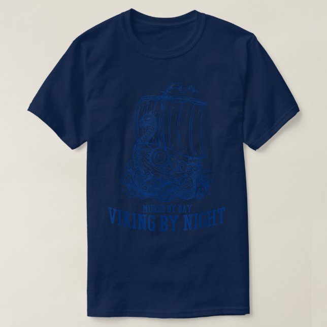 Murse Lifesavers Male Nurse Murse By Night Viking  T-Shirt (Design Front)