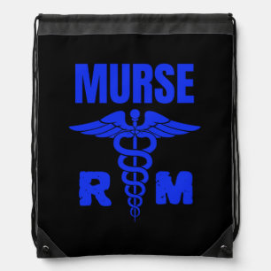 Murse Man Nurse men nurse male nurse Drawstring Bag