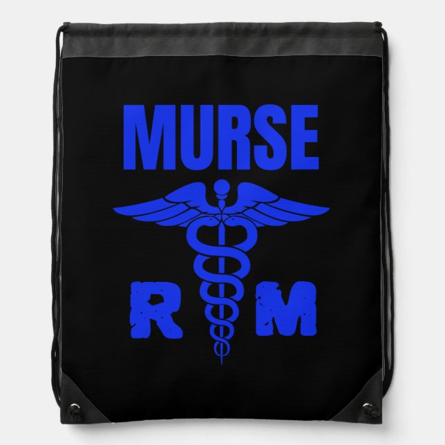Murse Man Nurse men nurse male nurse  Drawstring Bag (Front)