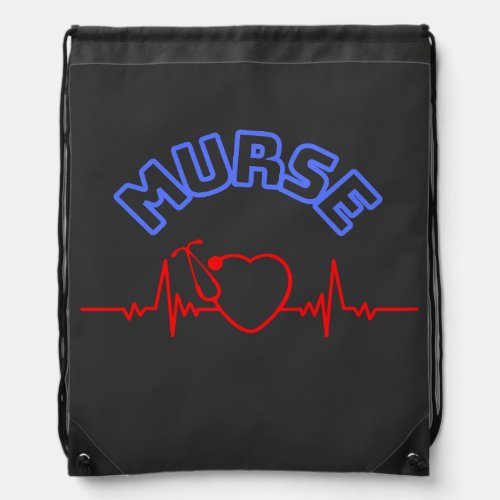 Murse Man Nurse men nurse male nurse Drawstring Bag