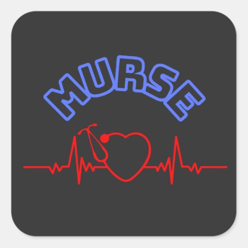 Murse Man Nurse men nurse male nurse Square Sticker