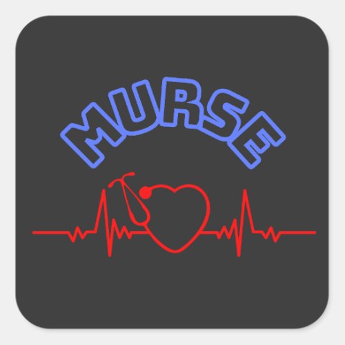 Murse Man Nurse men nurse male nurse Square Sticker