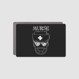 Murse Nurse Man Funny Tshirt gift for Male Nurse M Car Magnet