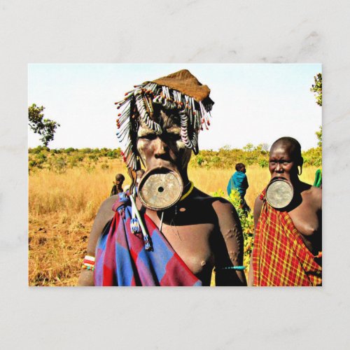 Mursi people Mun Postcard