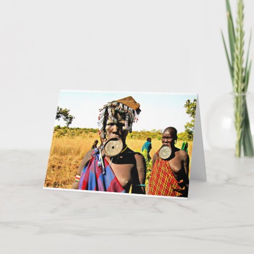 Mursi tribe of Ethiopia Card