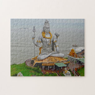Murudeshwar Arabian sea Karnataka Gopuram Konkan. Jigsaw Puzzle