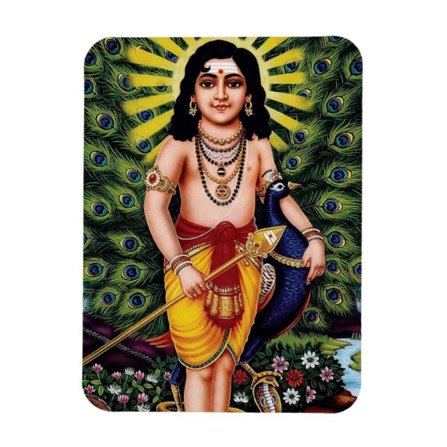 MURUGA,Kanda,Karthikeya,Hindu deity Magnet (Vertical)