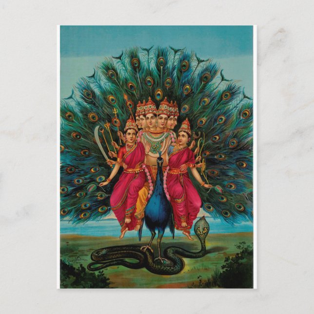 MURUGAN HINDU GOD POSTCARD (Front)