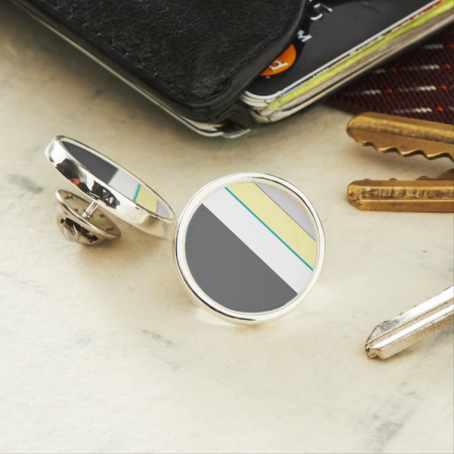 Murugi Accessories Silver Horizon  Lapel Pin (In Situ)