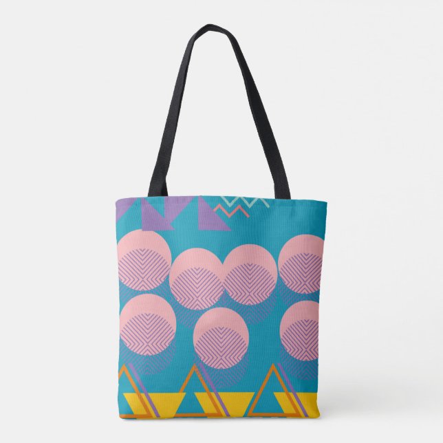 Murugi Bags & Accessories Turquoise Glow Tote Bags (Back)