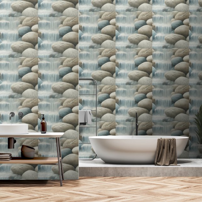Murugi Home Decor Serenity Falls  Wallpaper (Bathroom)