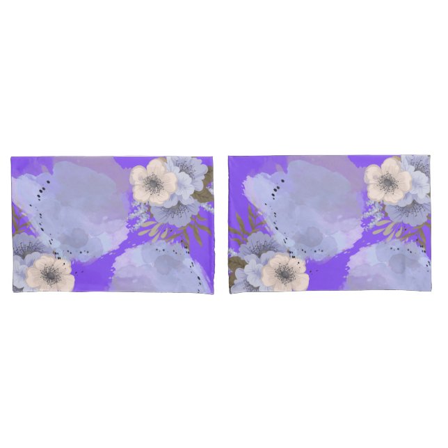 Murugi Luxe Beddings Lavender Drift Pair of  Pillow Case (Front-Set)