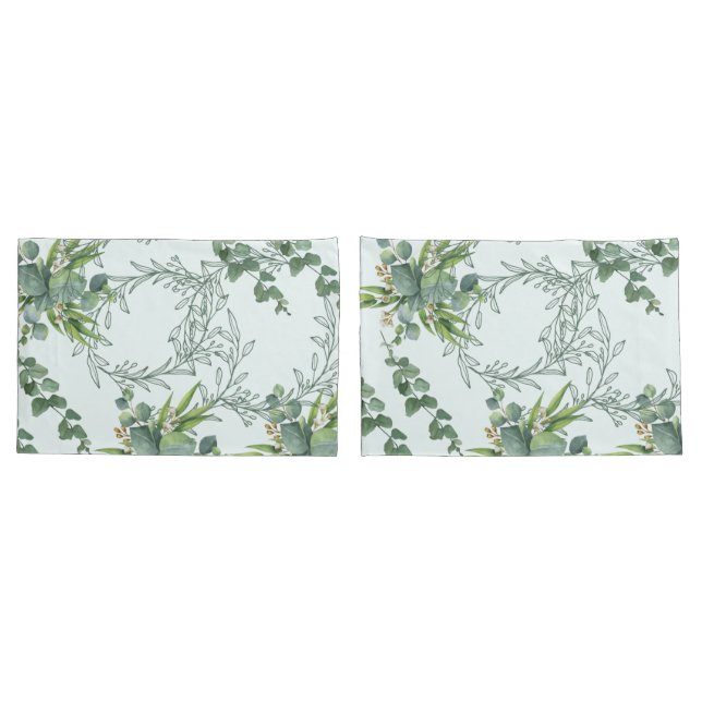 Murugi Luxe Beddings Verdant Harmony Pair of  Pillow Case (Back-Set)