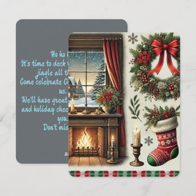 Murugi Moments Christma Invitations Cards   (Front/Back)