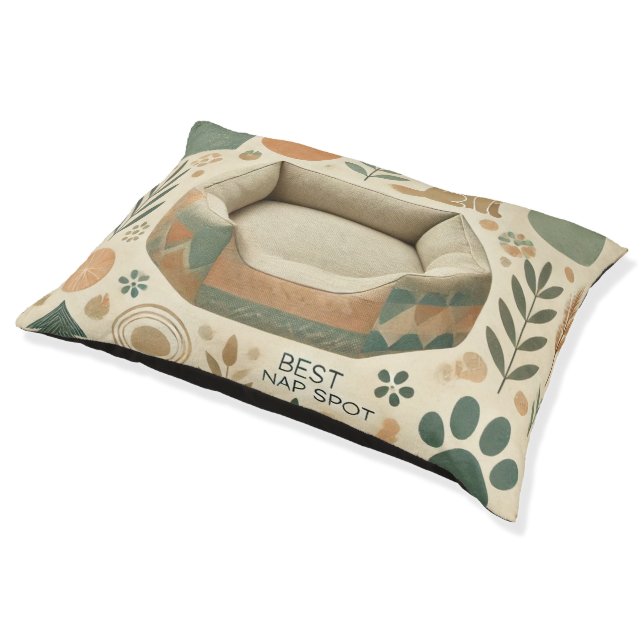 Murugi Pet Essentials Woodland Comfort Retreat  Pet Bed (Angled)