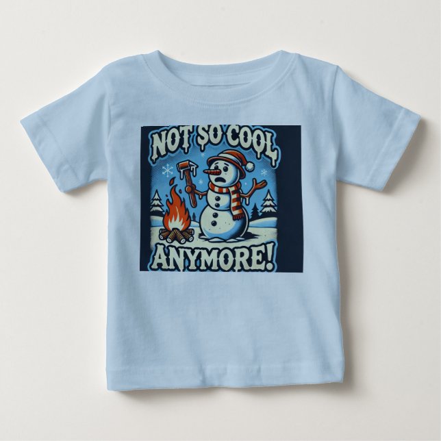 Murugi Wear Snowman Christmas Baby Fine Jersey  Baby T-Shirt (Front)