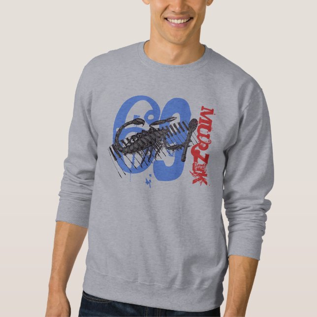 Murzik scorpion on keyboard graphic art t-shirt sweatshirt (Front)