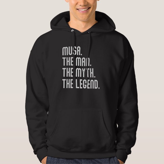 MUSA Man Myth Legend Shirt Gifts For Mens Funny MU (Front)