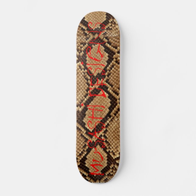 Musashi Designs Snakeskin Skateboard Deck (Front)