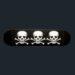 Musashi Designs Triple Skull Skateboard<br><div class="desc">What's better than a skull and crossbones on your deck? Three of them. Available in many different deck sizes.</div>