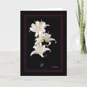 Muscadet lilies vertical card