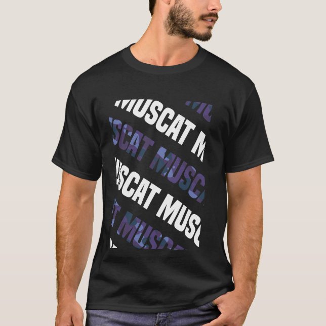 Muscat Camo Pattern Purple Camouflage T-Shirt (Front)