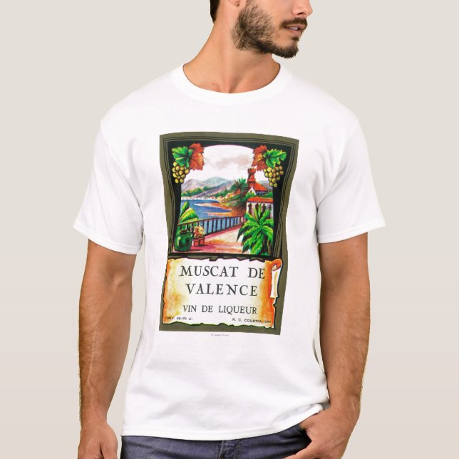 Muscat De Valence Wine LabelEurope T-Shirt (Front)