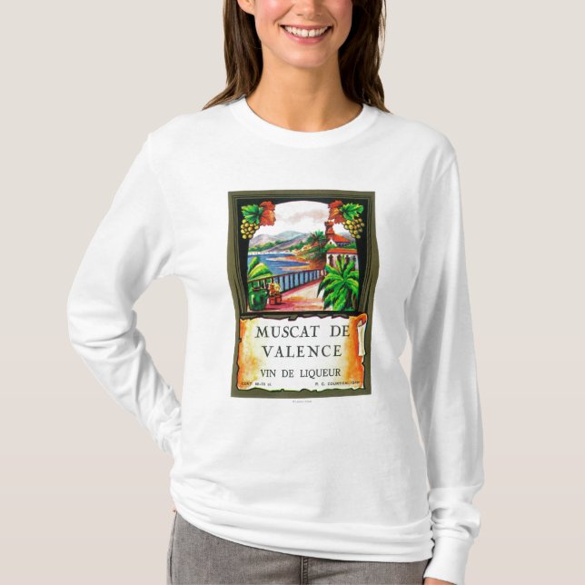 Muscat De Valence Wine LabelEurope T-Shirt (Front)