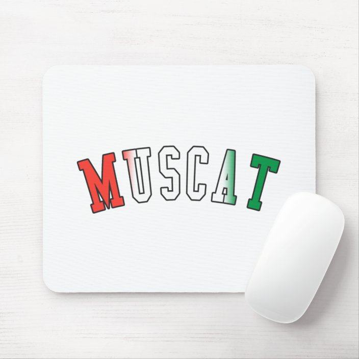 Muscat in Oman National Flag Colors Mousepad
