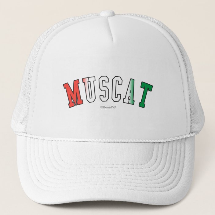 Muscat in Oman National Flag Colors Trucker Hat