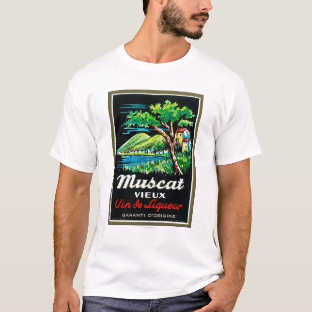 Muscat Vieux Wine LabelEurope T-Shirt (Front)