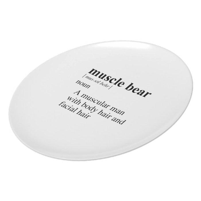 MUSCLE BEAR DEFINITION DINNER PLATES