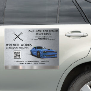 Muscle Car Auto Garage Shop Magnet