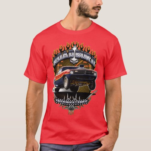 Muscle Car Barracuda Road Burn T_Shirt