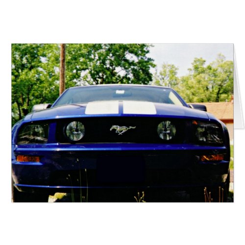 Muscle car_ blue Card