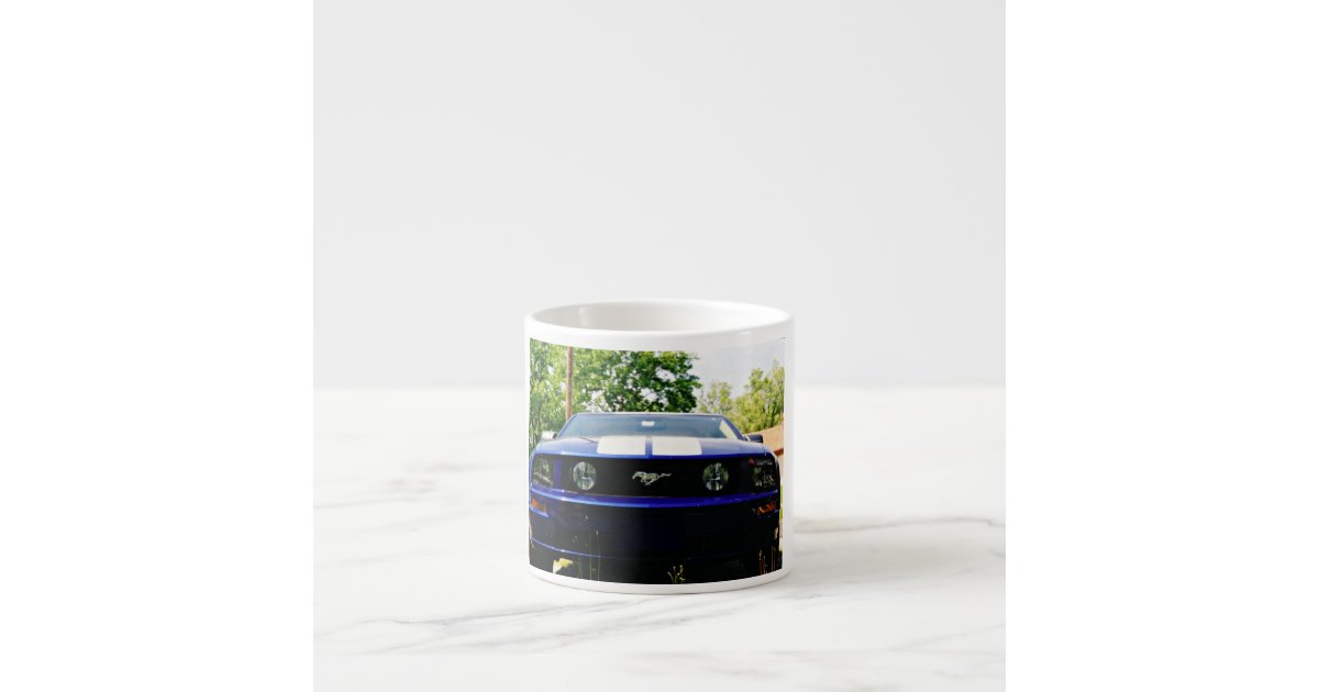 Muscle car Blue Espresso Mug | Zazzle