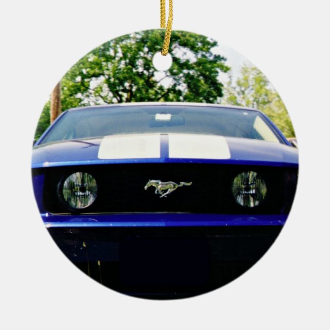 Muscle car- blue Ornament (Front)
