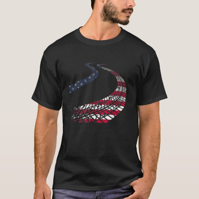 Muscle Car Burnout Burn Rubber Drifting Street Rac T-Shirt (Front)