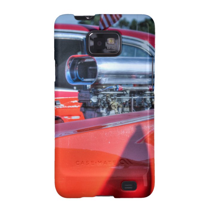 Muscle Car Cars Patriotic USA Flag Big Engine Galaxy SII Cover