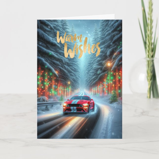 Muscle Car Christmas Card (Front)